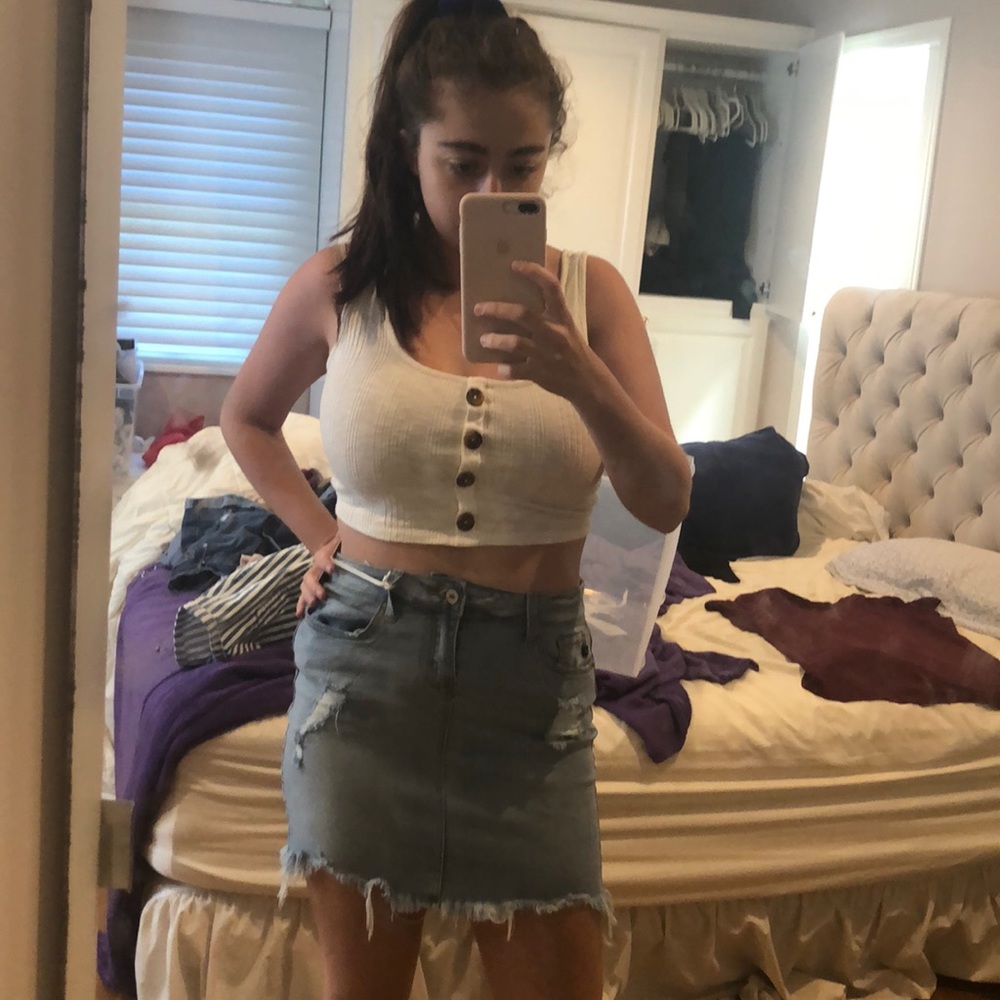 Blue jean skirt!